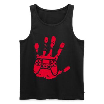 The Gamer in You (Red) - Men's Premium Organic Tank Top - black - Front - Michal (187cm)