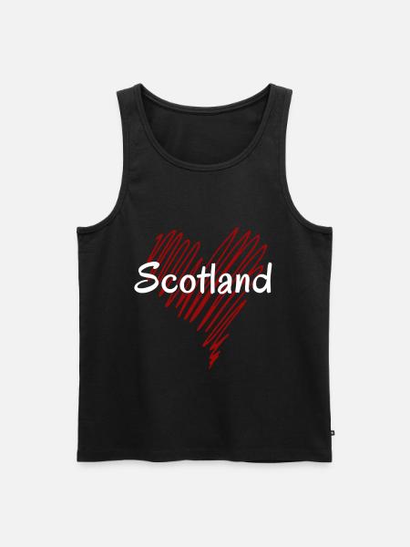 I love Scotland, Scottish pride - Men's Premium Organic Tank Top - black