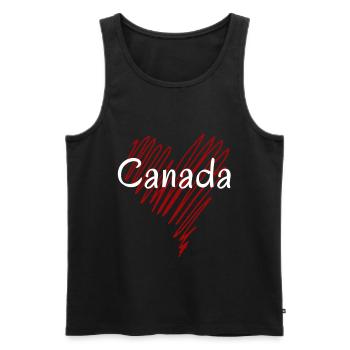 I love Canada, Canadian pride - Men's Premium Organic Tank Top - black - Front - Michal (187cm)