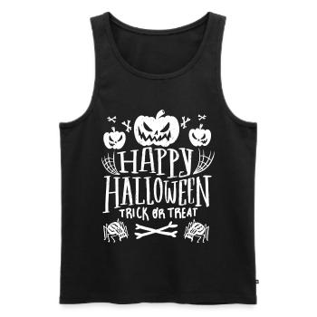 Citrouilles hantées Trick or Treat - Débardeur bio Premium Homme - noir - Devant - Michal (187cm)