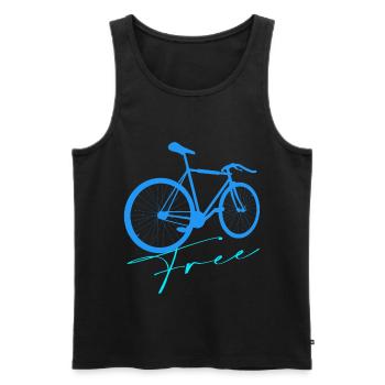 Bike - Men's Premium Organic Tank Top - black - Front - AI Model Male 178 light (178cm)