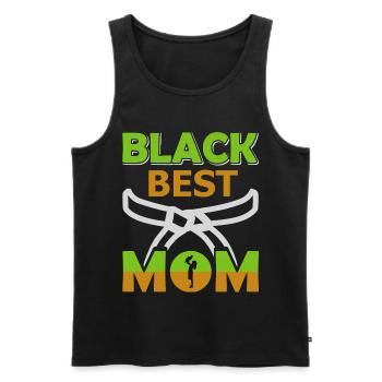Meilleur t-shirt noir de maman Proud Mother Cadeau - Débardeur bio Premium Homme - noir - Devant - Michal (187cm)