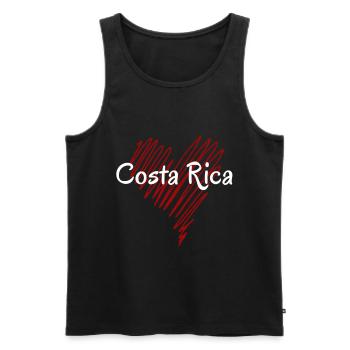 I love Costa Rica, heart of Costa Rica - Men's Premium Organic Tank Top - black - Front - AI Model Male 178 light (178cm)