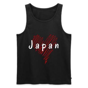 I love Japan, heart Japan - Men's Premium Organic Tank Top - black - Front - Michal (187cm)