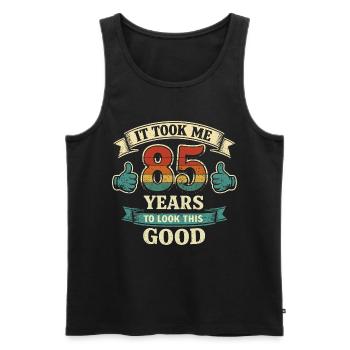 85 Years - It Took Me 85 Years To Be So Beautiful - Men's Premium Organic Tank Top - black - Front - AI Model Male 178 light (178cm)