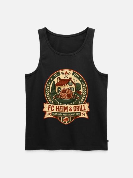 FC Heim & Grill - Männer Premium Bio Tank Top - Schwarz