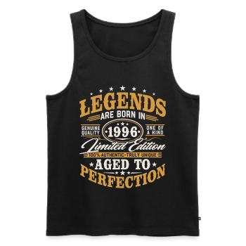 1996 Jahrgang Vintage Geburtstag Geschenk Retro - Männer Premium Bio Tank Top - Schwarz - Vorne - Michal (187cm)