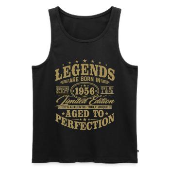 Cadeau d’anniversaire vintage vintage rétro de 1956 - Débardeur bio Premium Homme - noir - Devant - Michal (187cm)