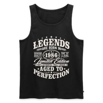 1986 Anniversaire Vintage Born Legends - Débardeur bio Premium Homme - noir - Devant - Michal (187cm)
