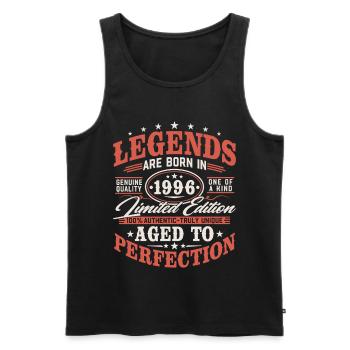 1996 Jahrgang Vintage Geburtstag Geschenk Retro - Männer Premium Bio Tank Top - Schwarz - Vorne - Michal (187cm)