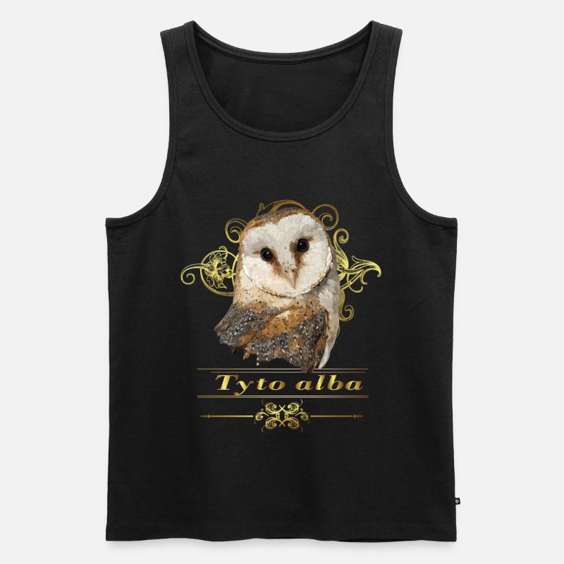 Glockeneule - Männer Premium Bio Tank Top - Schwarz