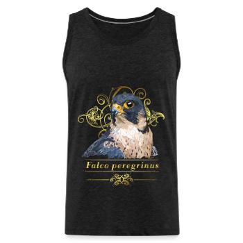peregrine falcon - Men's Premium Organic Tank Top - charcoal grey - Front - Alexander (188cm)