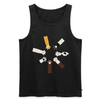 Katze lustiges - Männer Premium Bio Tank Top - Schwarz - Vorne - AI Model Male 178 light (178cm)