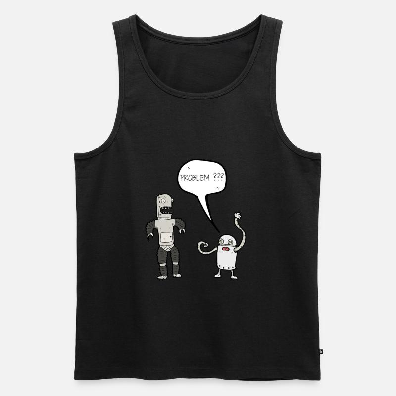 Robot problem? - Men's Premium Organic Tank Top - black