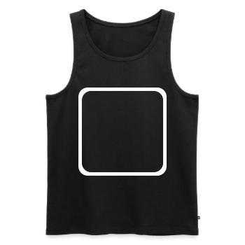 Quadrat Icon - Männer Premium Bio Tank Top - Schwarz - Vorne - AI Model Male 178 light (178cm)