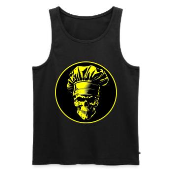 Chef Skull Chef - Débardeur bio Premium Homme - noir - Devant - AI Model Male 178 light (178cm)