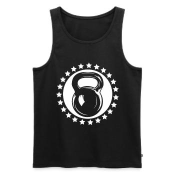 Bodybuilding Gewichtheben Fitness Workout - Männer Premium Bio Tank Top - Schwarz - Vorne - AI Model Male 178 light (178cm)
