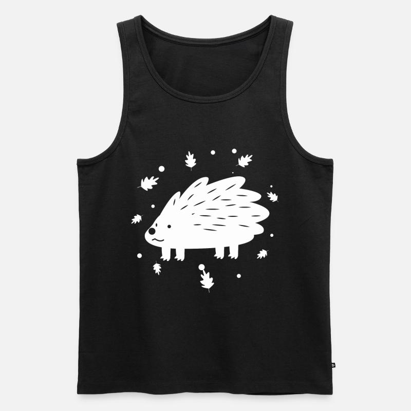 Igel - Männer Premium Bio Tank Top - Schwarz
