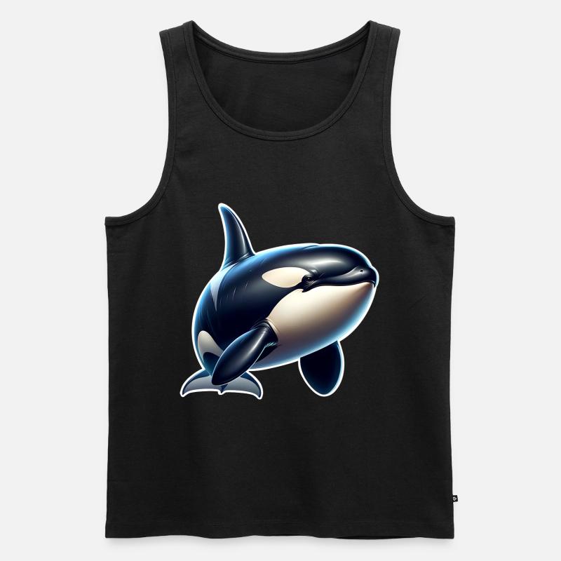 Orca Schwertwal - Männer Premium Bio Tank Top - Schwarz