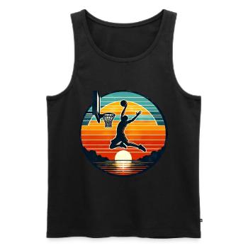 Basket-ball Basketteurs Joueurs - Débardeur bio Premium Homme - noir - Devant - Michal (187cm)