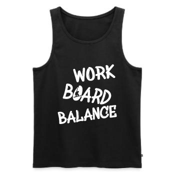 work board balance - snowboarding - boarder - Männer Premium Bio Tank Top - Schwarz - Vorne - AI Model Male 178 light (178cm)