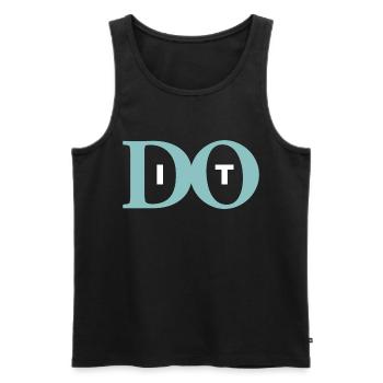 Do it - Men's Premium Organic Tank Top - black - Front - Michal (187cm)