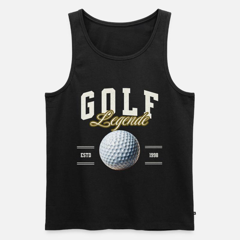 Golf - Männer Premium Bio Tank Top - Schwarz