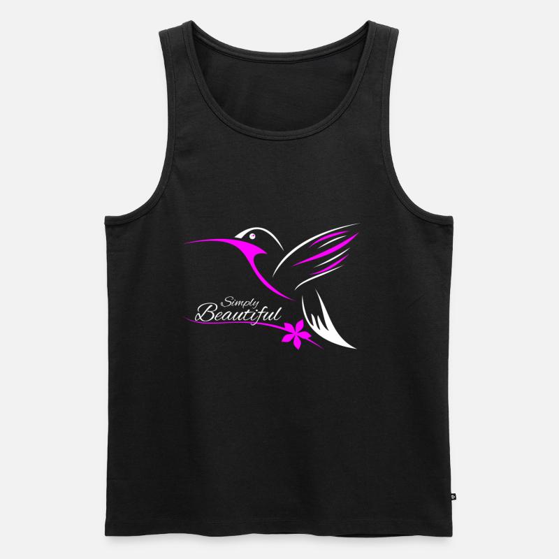 Kolibri - Männer Premium Bio Tank Top - Schwarz