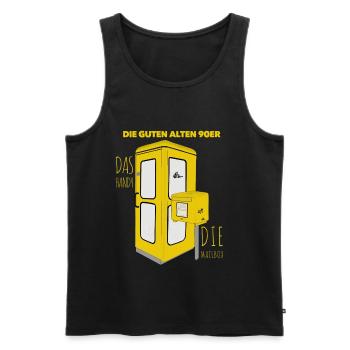 The good old 90s - Men's Premium Organic Tank Top - black - Front - AI Model Male 178 light (178cm)
