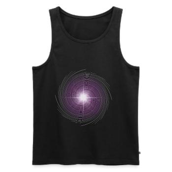 Yoga om méditation - Débardeur bio Premium Homme - noir - Devant - Michal (187cm)