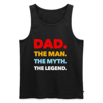 Dad, The Man, The Myth, The Legend - Men's Premium Organic Tank Top - black - Front - AI Model Male 178 light (178cm)