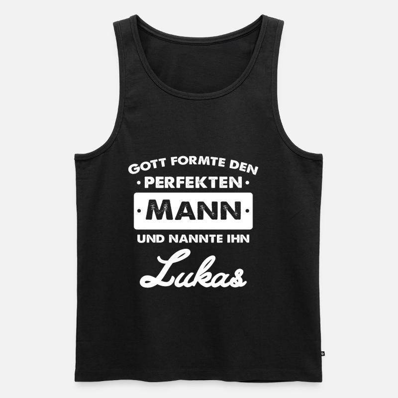 Lukas - Männer Premium Bio Tank Top - Schwarz
