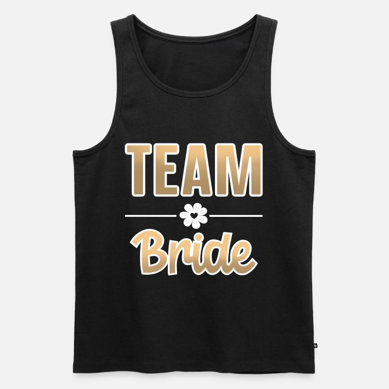 Team Bride - Männer Premium Bio Tank Top - Schwarz