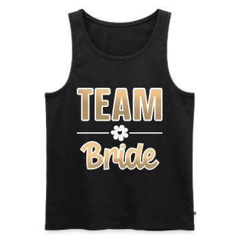 Équipe Bride Bachelorette - Débardeur bio Premium Homme - noir - Devant - AI Model Male 178 light (178cm)