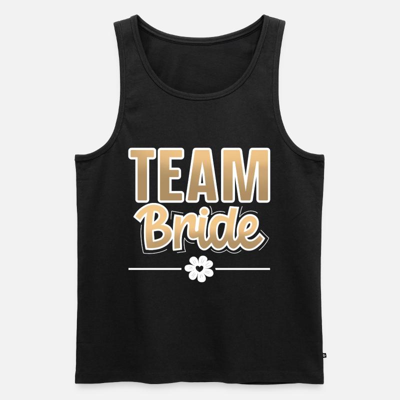 Team Bride - Männer Premium Bio Tank Top - Schwarz