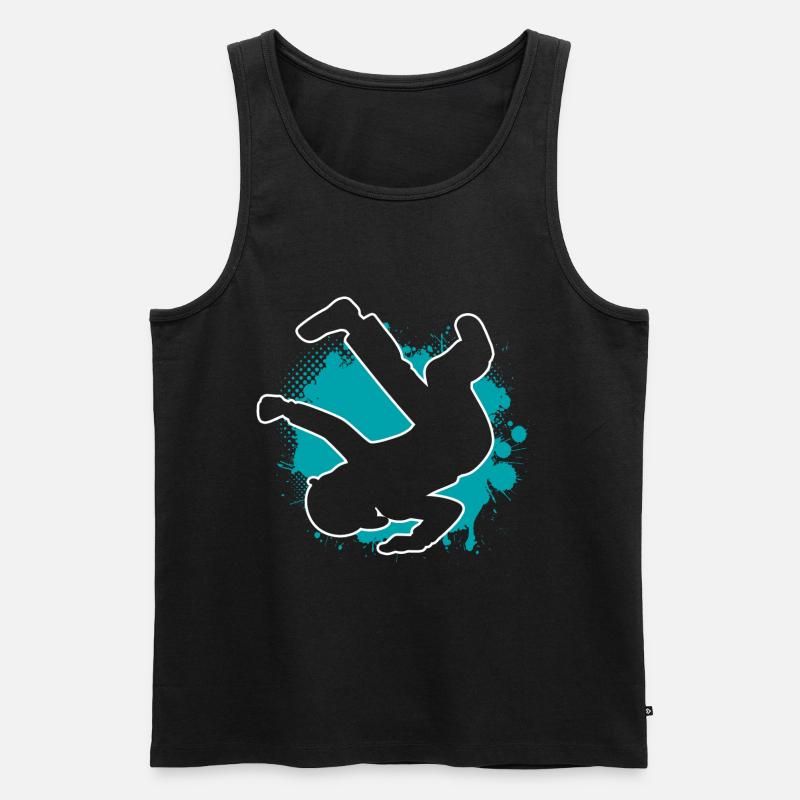 Breakdancer Breakdancing Junge - Männer Premium Bio Tank Top - Schwarz