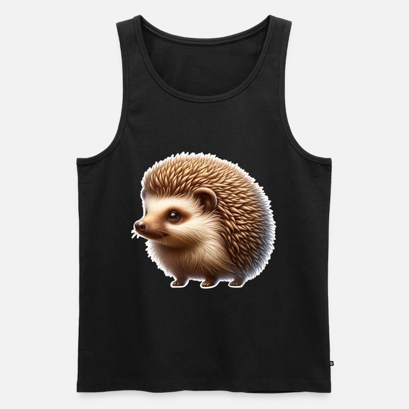 Igel - Männer Premium Bio Tank Top - Schwarz