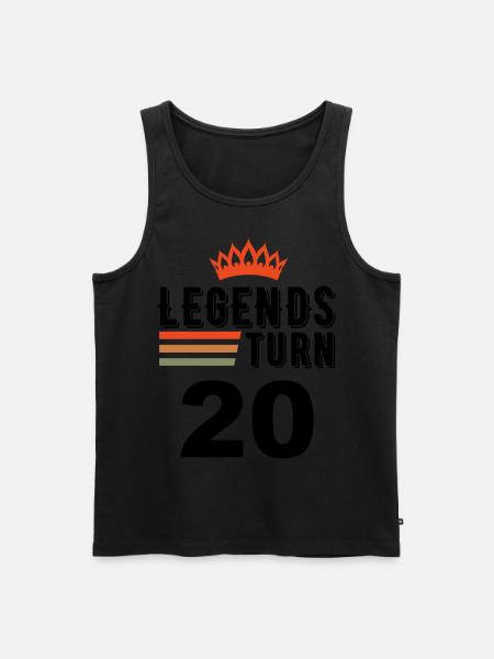 20th birthday, legends turn 20 - Men's Premium Organic Tank Top - 