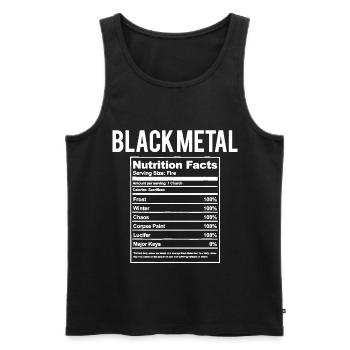 Black Metal Nutrition Facts Chemise et cadeau - Débardeur bio Premium Homme - noir - Devant - AI Model Male 178 light (178cm)