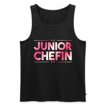 Junior chefin - Im Haus bin ich der boss geschenk - Männer Premium Bio Tank Top - Schwarz - Vorne - Michal (187cm)