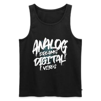Synthesizer - Men's Premium Organic Tank Top - black - Front - Michal (187cm)