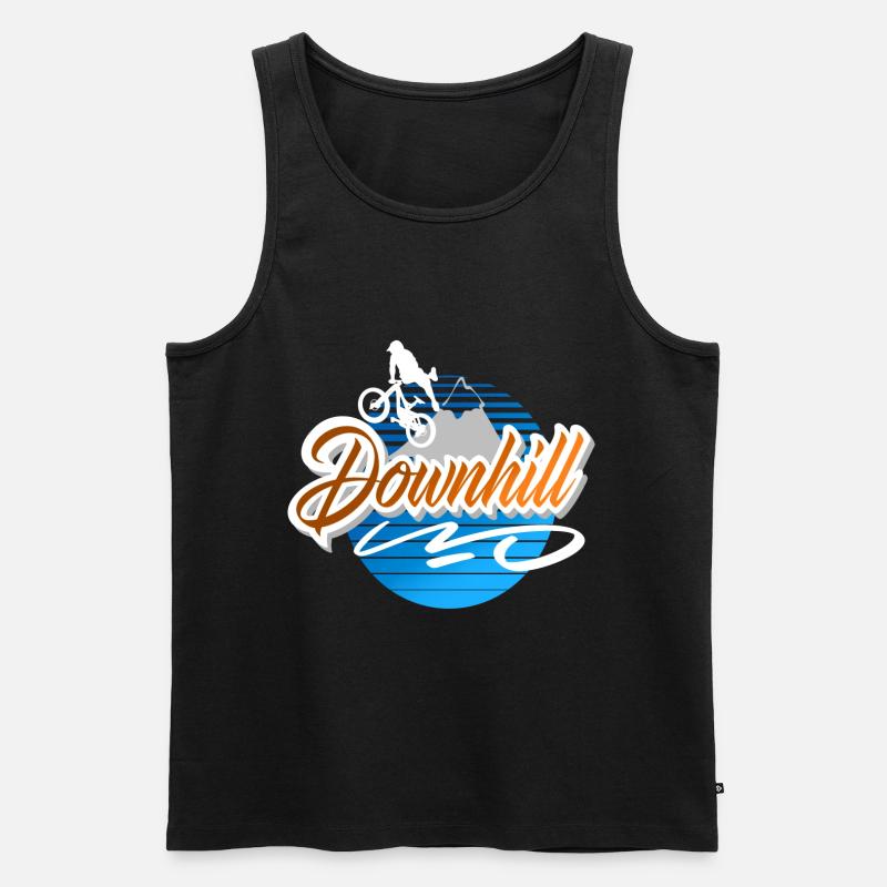 Downhill - Männer Premium Bio Tank Top - Schwarz
