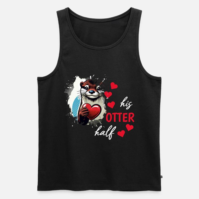 Otter half liebe geschenk - Männer Premium Bio Tank Top - undefined
