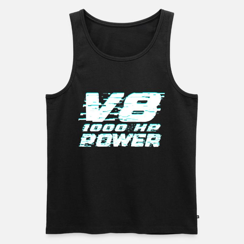 V8 - Männer Premium Bio Tank Top - Schwarz