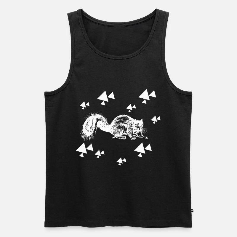Eichhörnchen - Nagetier - Männer Premium Bio Tank Top - Schwarz