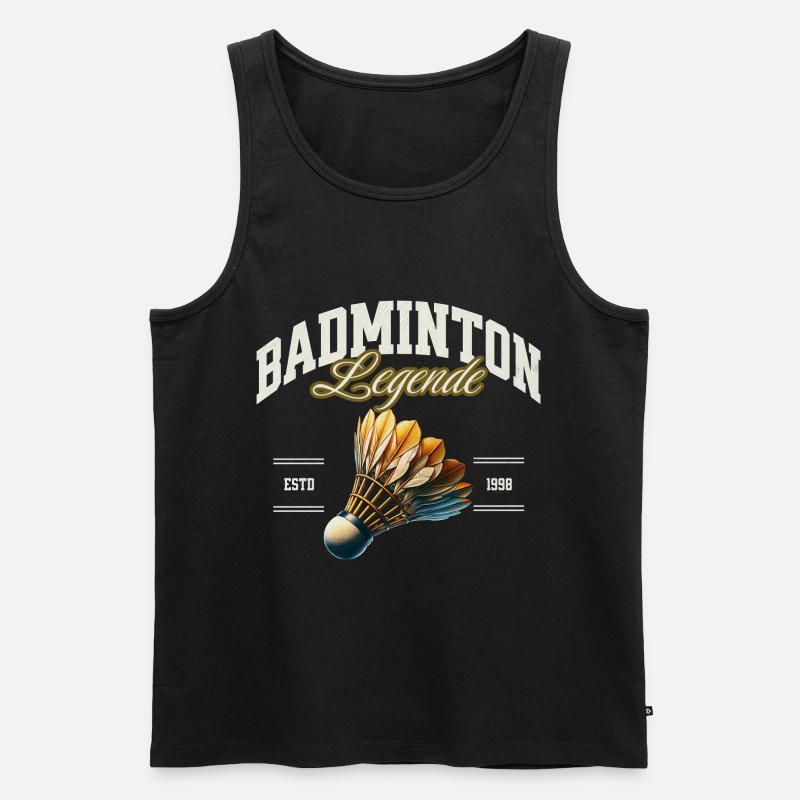 Badminton - Männer Premium Bio Tank Top - Schwarz