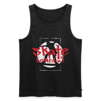Skateboard Skater Skaten - Männer Premium Bio Tank Top - Schwarz - Vorne - Michal (187cm)