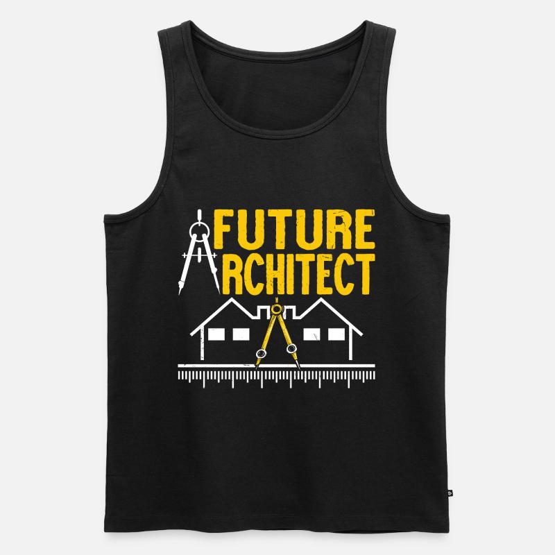 Architekt - Männer Premium Bio Tank Top - Schwarz