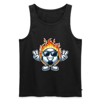 Soccer - Men's Premium Organic Tank Top - black - Front - Michal (187cm)