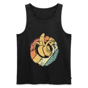 banana - Men's Premium Organic Tank Top - black - Front - AI Model Male 178 light (178cm)
